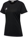 hummel Sport/Freizeit-Shirt hmlGO 2.0 (Bio-Baumwolle, klassisch Design) Kurzarm schwarz Damen