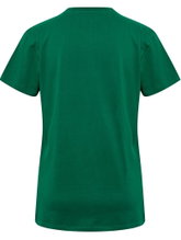 hummel Sport/Freizeit-Shirt hmlGO 2.0 (Bio-Baumwolle, klassisch Design) Kurzarm dunkelgrün Damen