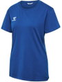 hummel Sport/Freizeit-Shirt hmlGO 2.0 (Bio-Baumwolle, klassisch Design) Kurzarm dunkelblau Damen