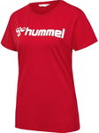 hummel Sport/Freizeit-Shirt hmlGO 2.0 Logo (Bio-Baumwolle) Kurzarm rot Damen