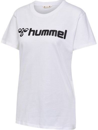 hummel Sport/Freizeit-Shirt hmlGO 2.0 Logo (Bio-Baumwolle) Kurzarm weiss Damen