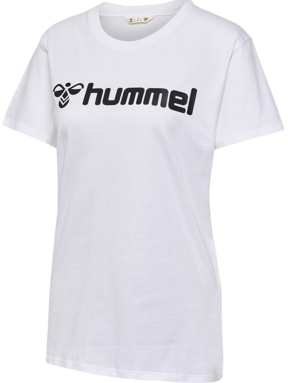 hummel Sport/Freizeit-Shirt hmlGO 2.0 Logo (Bio-Baumwolle) Kurzarm weiss Damen