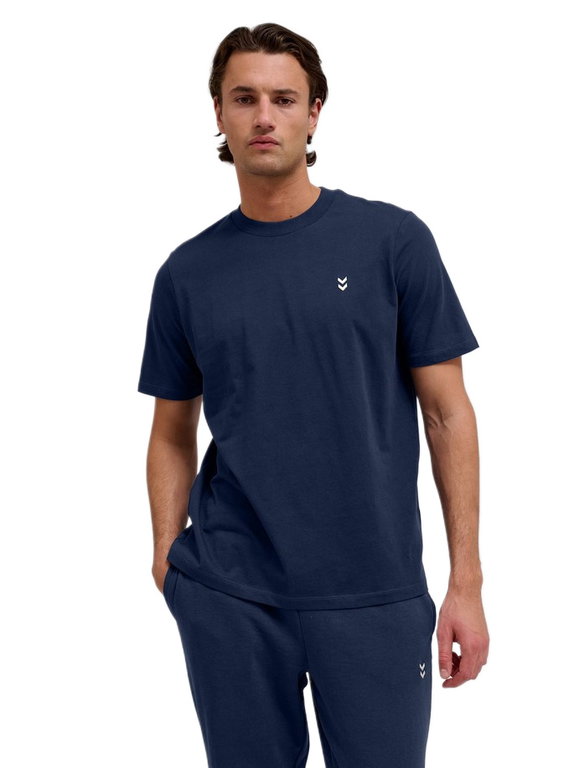 hummel Freizeit-Tshirt hmlPULSE (Bio-Baumwolle) navyblau Herren
