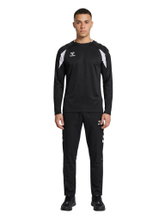 hummel Freizeithose hmlCORE 2.0 Woven Pants (elastischer Bund) lang schwarz/weiss Herren