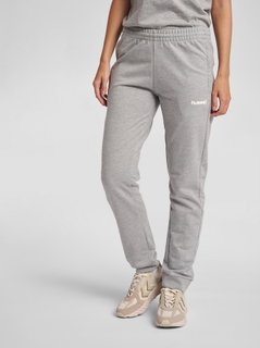 hummel Freizeithose hmlGO Cotton Pant (Baumwolle) lang grau Damen