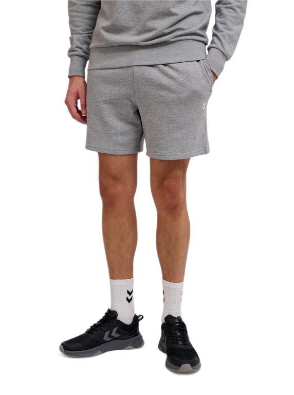 hummel Freizeithose hmlPULSE Sweat Short (Baumwolle, hoher Tragekomfort) kurz grau Herren