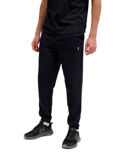hummel Freizeithose hmlPULSE Sweat Pant (Baumwolle, hoher Tragekomfort) lang schwarz Herren