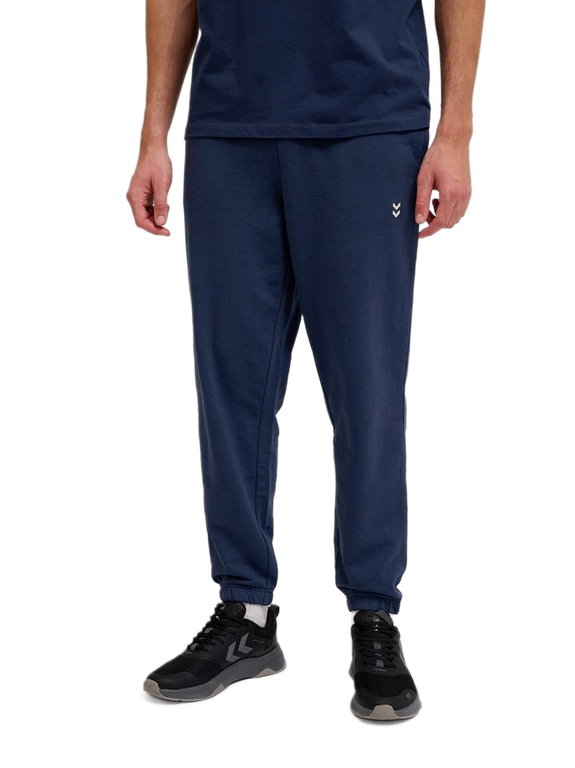 hummel Freizeithose hmlPULSE Sweat Pant (Baumwolle, hoher Tragekomfort) lang navyblau Herren
