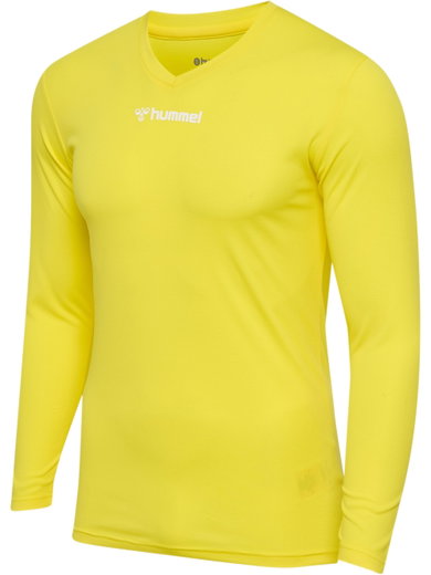 hummel Funktionsunterwäsche Langarmshirt hmlBL Essential Tee gelb Herren
