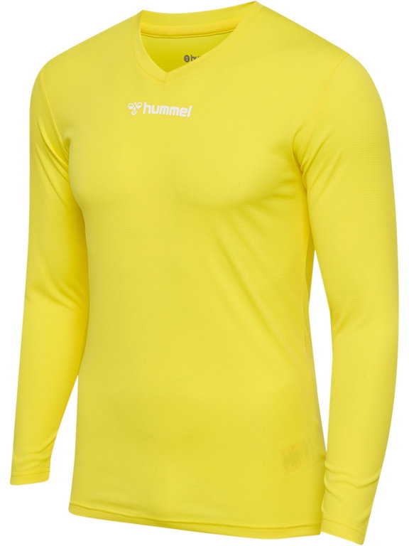 hummel Funktionsunterwäsche Langarmshirt hmlBL Essential Tee gelb Herren