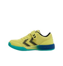 Hummel Hallen Indoor Shoes Multiplay Flex VC (Velcro) lime green/blue children