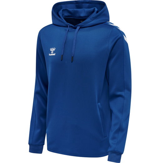 hummel Sport-Kapuzenpullover hmlCORE XK Poly Sweat Hoodie (Polyester-Sweatstoff) mit Kapuze dunkelblau Herren