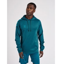 hummel Sport-Kapuzenpullover hmlCORE XK Poly Sweat Hoodie (Polyester-Sweatstoff) mit Kapuze coralblau Herren