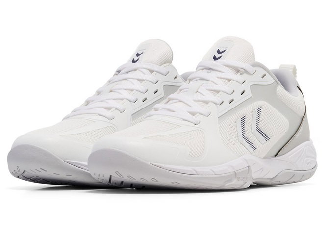 Hummel Hallen Indoor Court Shoes Speed Court White/Grey Men's