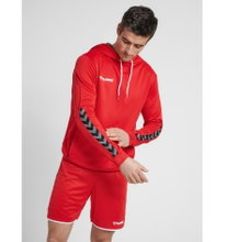 hummel Sport-Kapuzenpullover hmlAUTHENTIC Poly Hoodie (gestrickter Polyester) mit Kapuze rot Herren