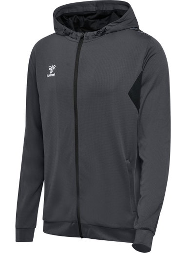 hummel Sport-Kapuzenjacke hmlAUTHENTIC PL Zip Hoodie (100% rec. Polyester) asphaltgrau Herren
