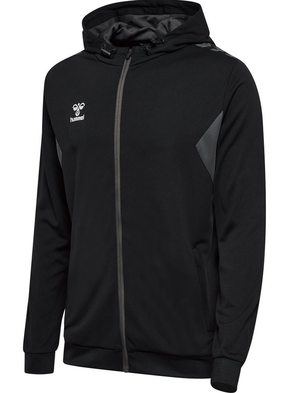 hummel Sport-Kapuzenjacke hmlAUTHENTIC PL Zip Hoodie (100% rec. Polyester) schwarz Herren