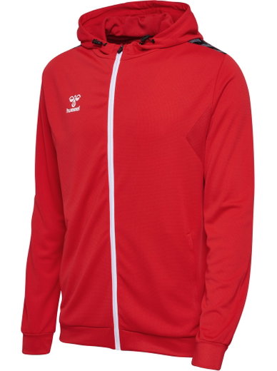 hummel Sport-Kapuzenjacke hmlAUTHENTIC PL Zip Hoodie (100% rec. Polyester) rot Herren
