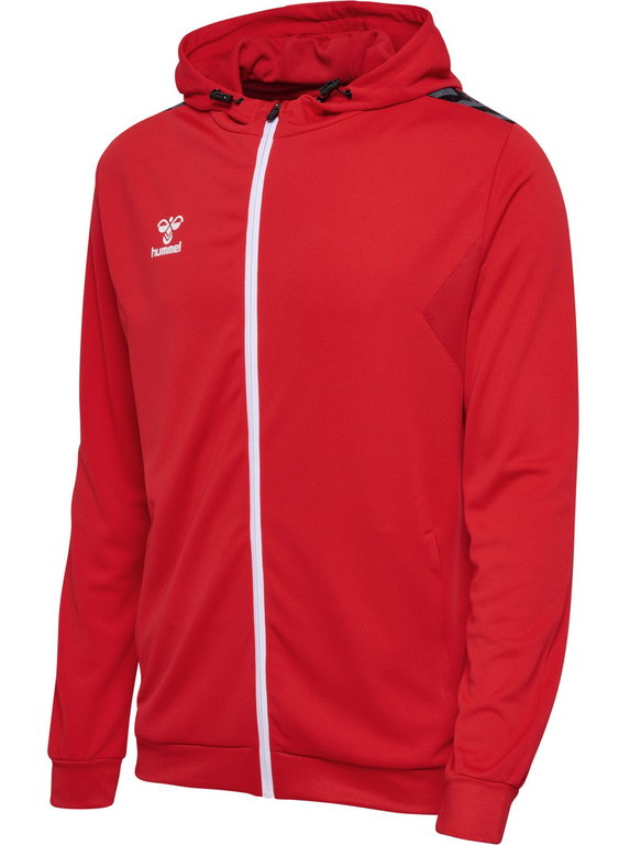 hummel Sport-Kapuzenjacke hmlAUTHENTIC PL Zip Hoodie (100% rec. Polyester) rot Herren