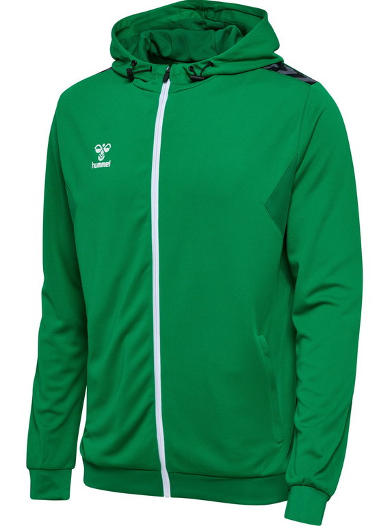 hummel Sport-Kapuzenjacke hmlAUTHENTIC PL Zip Hoodie (100% rec. Polyester) grün Herren