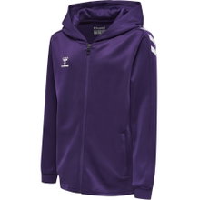 hummel Sport Hooded Jacket hmlCORE XK Poly Zip Hood Sweat (Polyester Sweat Fabric) with Hood Purple/White Children