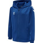 hummel Sport-Kapuzenjacke hmlCORE XK Poly Zip Hood Sweat (Polyester-Sweatstoff) mit Kapuze dunkelblau Kinder