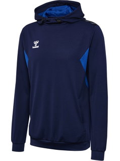 hummel Sportowa bluza z kapturem hmlAUTHENTIC PL Hoodie (z kieszeniami na zamek błyskawiczny) granatowa Mężczyźni