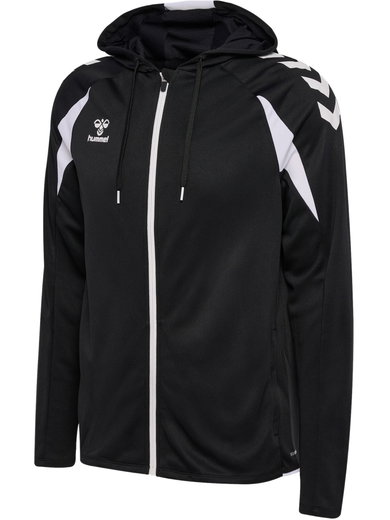 hummel Kapuzenpullover hmlCORE 2.0 Full-Zip Hoodie (100% rec. Polyester) schwarz/weiss Herren
