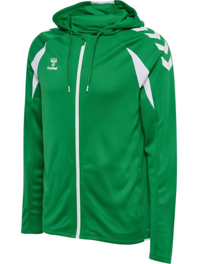 Hummel hmlCORE 2.0 Full-Zip Hoodie (100% recycled Polyester) green/white Men's
