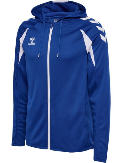 hummel Kapuzenpullover hmlCORE 2.0 Full-Zip Hoodie (100% rec. Polyester) blau/weiss Herren