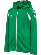 hummel Core 2.0 Full-Zip Hoodie (100% recycled Polyester) green/white children