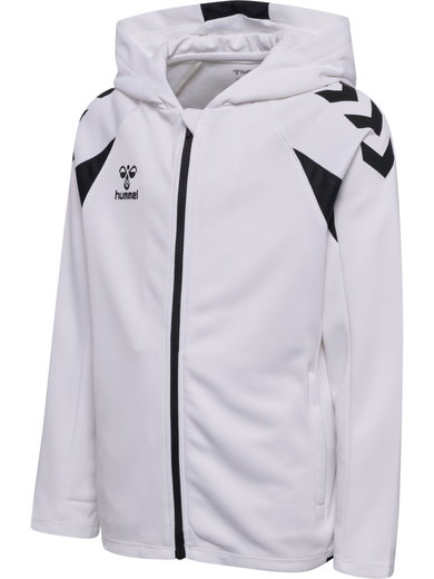 Hummel hmlCORE 2.0 Full-Zip Hoodie (100% recycled Polyester) white/black Kids