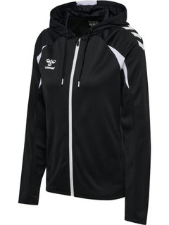 hummel Kapuzenpullover hmlCORE 2.0 Full-Zip Hoodie (100% rec. Polyester) schwarz/weiss Damen
