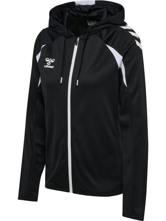 hummel Kapuzenpullover hmlCORE 2.0 Full-Zip Hoodie (100% rec. Polyester) schwarz/weiss Damen