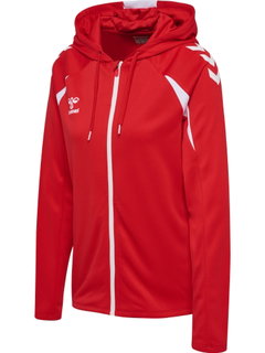 Hummel hmlCORE 2.0 Full-Zip Hoodie (100% recycled Polyester) red/white Ladies