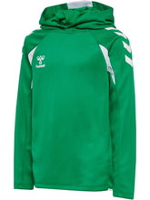 Hummel hooded sweatshirt hmlCORE 2.0 Hoodie (100% recycled polyester) green/white children