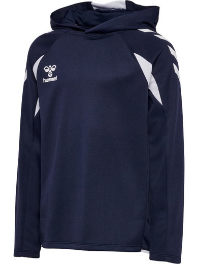 hummel Kapuzenpullover hmlCORE 2.0 Hoodie (100% rec. Polyester) marineblau/weiss Kinder