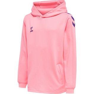 hummel Sport-Kapuzenpullover hmlCORE XK Poly Sweat Hoodie (Polyester-Sweatstoff) mit Kapuze pink Kinder