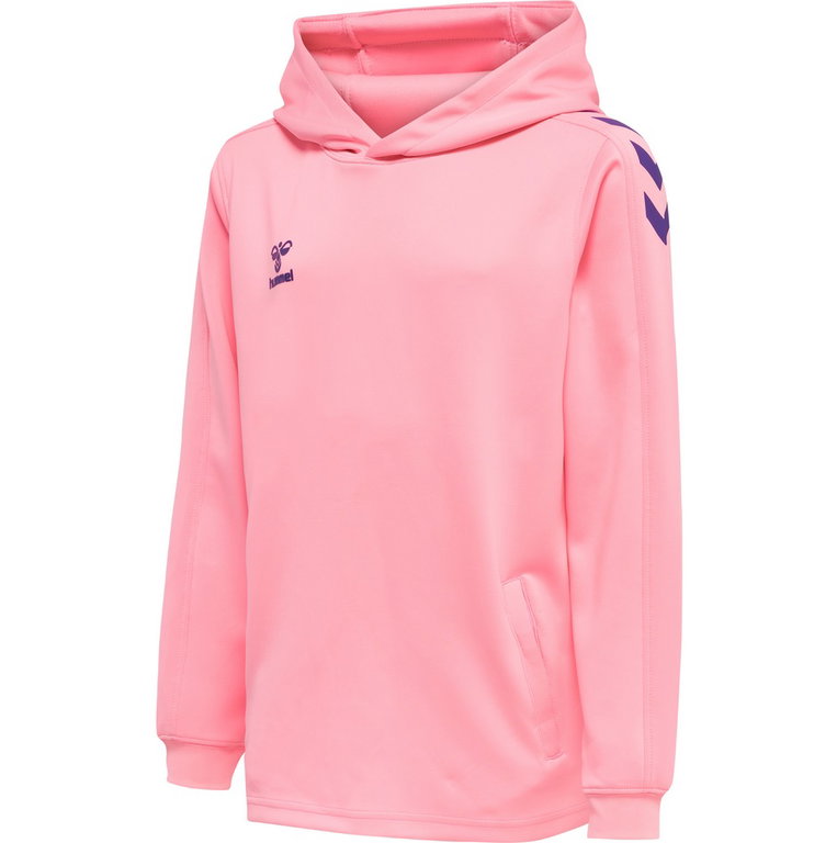 hummel Sport-Kapuzenpullover hmlCORE XK Poly Sweat Hoodie (Polyester-Sweatstoff) mit Kapuze pink Kinder