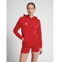 hummel Sport-Kapuzenpullover hmlCORE XK Poly Sweat Hoodie (Polyester-Sweatstoff) mit Kapuze rot Damen