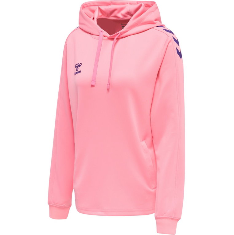 hummel Sport-Kapuzenpullover hmlCORE XK Poly Sweat Hoodie (Polyester-Sweatstoff) mit Kapuze pink Damen