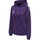 hummel Sport-Kapuzenpullover hmlCORE XK Poly Sweat Hoodie (Polyester-Sweatstoff) mit Kapuze violett/weiss Damen