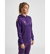 hummel Sport-Kapuzenpullover hmlCORE XK Poly Sweat Hoodie (Polyester-Sweatstoff) mit Kapuze violett Damen