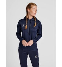 hummel Sport-Kapuzenpullover hmlCORE XK Poly Sweat Hoodie (Polyester-Sweatstoff) mit Kapuze marineblau Damen