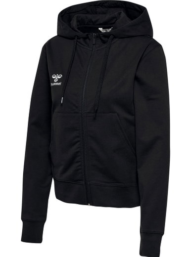 hummel Kapuzenpullover hmlGO 2.0 Full-Zip Hoodie (weicher Sweatstoff) schwarz Damen