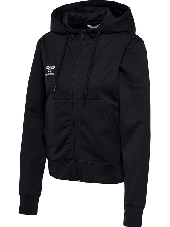 hummel Bluza z kapturem hmlGO 2.0 Full-Zip Hoodie (miękki materiał dresowy) czarna Damska