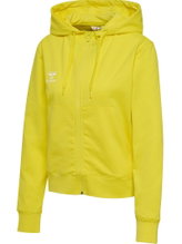 hummel Kapuzenpullover hmlGO 2.0 Full-Zip Hoodie (weicher Sweatstoff) gelb Damen