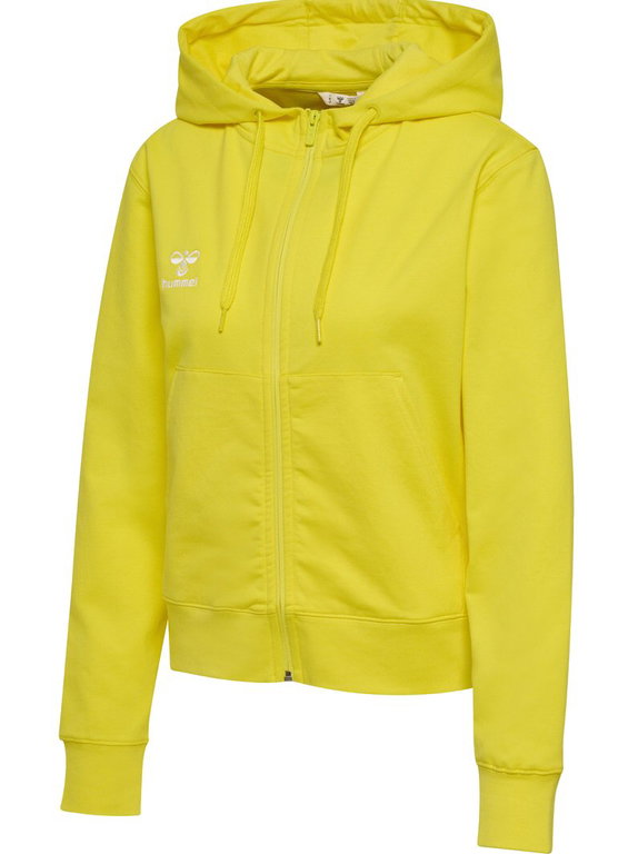 hummel Kapuzenpullover hmlGO 2.0 Full-Zip Hoodie (weicher Sweatstoff) gelb Damen