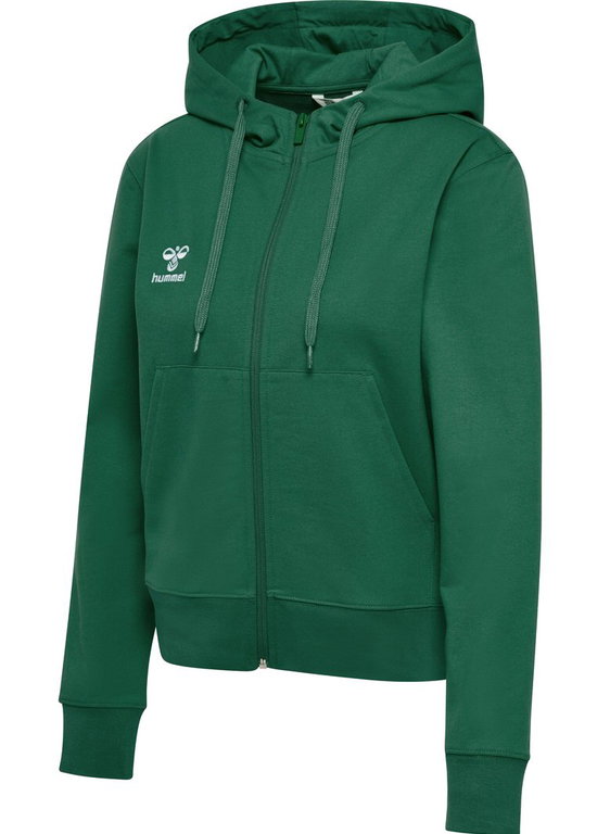 hummel Kapuzenpullover hmlGO 2.0 Full-Zip Hoodie (weicher Sweatstoff) dunkelgrün Damen