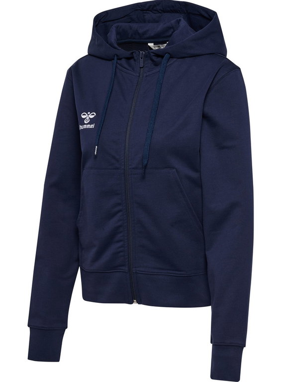 hummel Kapuzenpullover hmlGO 2.0 Full-Zip Hoodie (weicher Sweatstoff) marineblau Damen